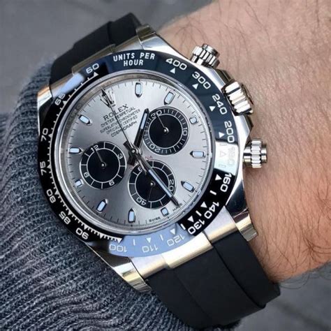 rolex daytona oro bianco cinturino in pelle|Rolex Daytona pave 116589 .